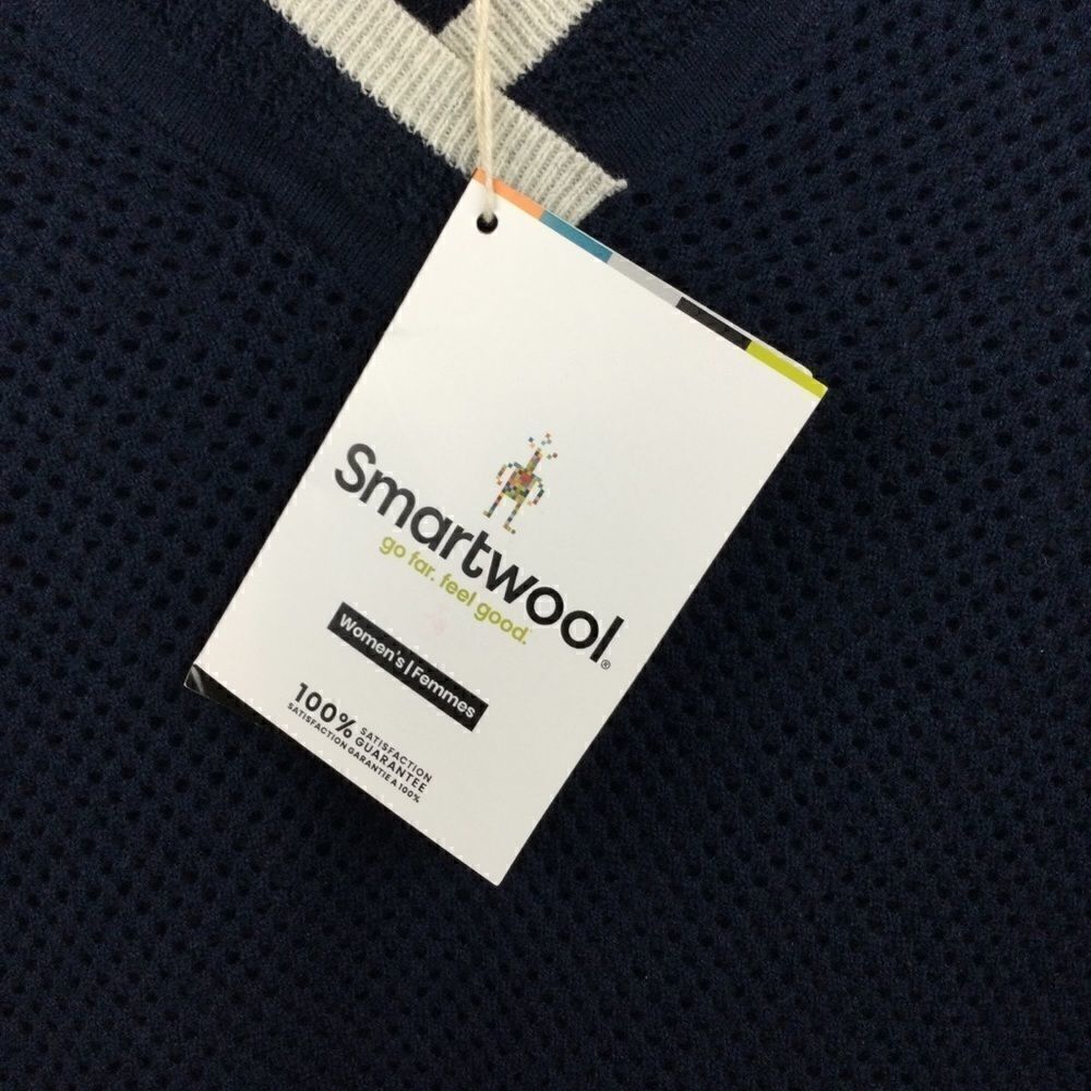 Smartwool Tunic Sweater NWT Navy & Gray Wool V-neck‎ - Picture 4 of 13